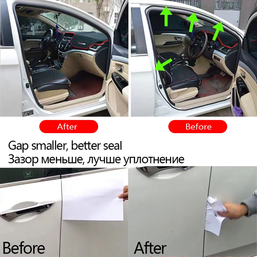 Burlete puerta coche forma B autoadhesivo – tira sellado goma aislamiento acústico - imagen 3