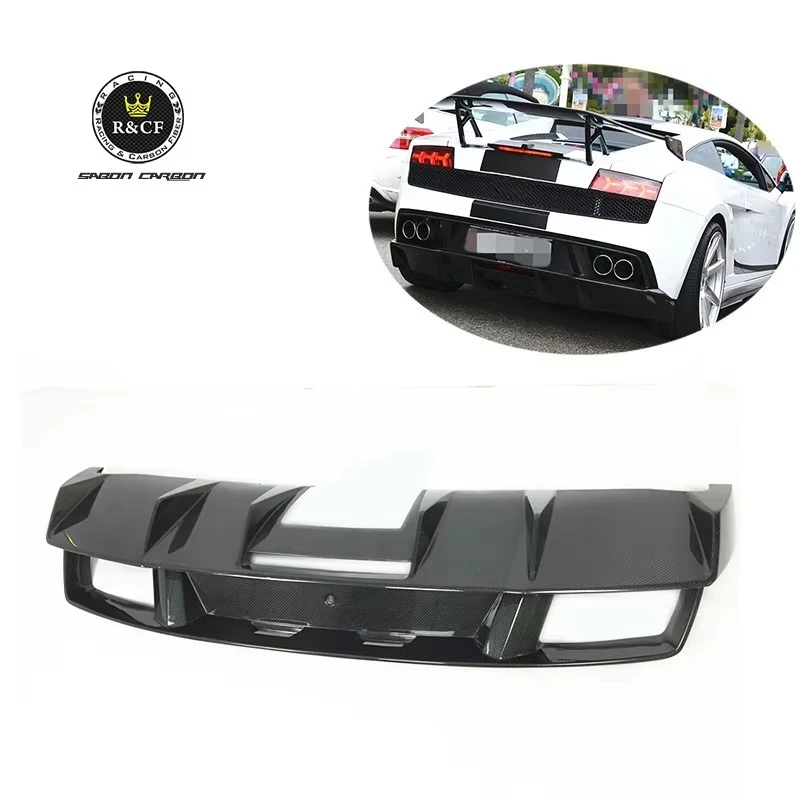 Piezas del cuerpo del difusor trasero de fibra de carbono estilo D para Lamborghini Gallardo