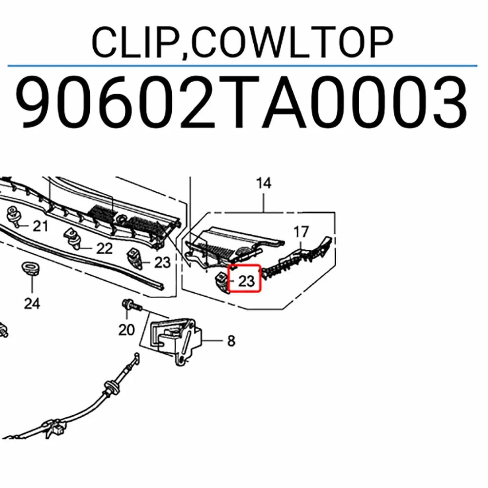 Clips de parabrisas superiores para Honda Jazz Fit GE 2009-2013 - imagen 4