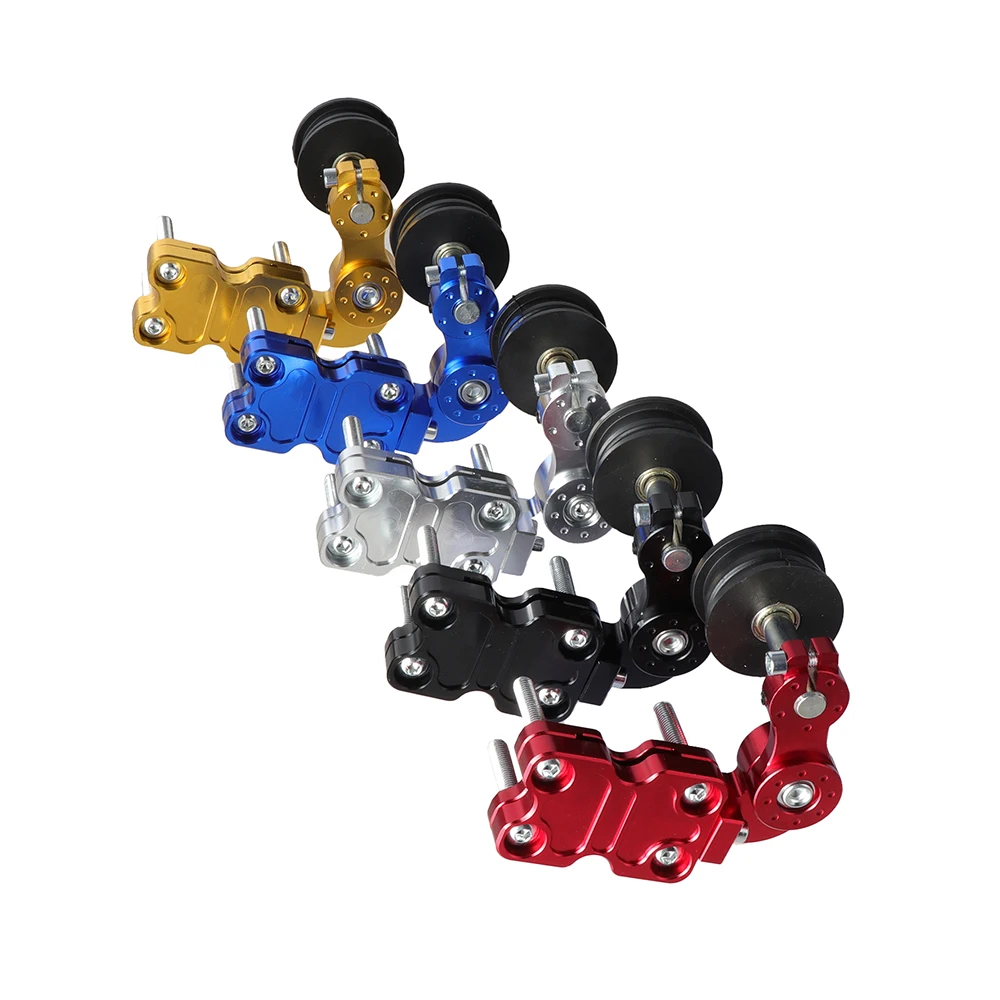 Tensor de cadena de ajuste, piezas de transmisión de cadena de motocicleta de aleación de aluminio CNC para accesorios de modificación ATV de bicicleta de playa