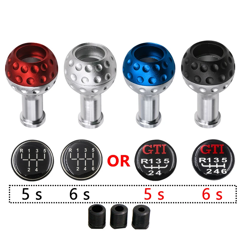 Pomo palanca de cambios aluminio estilo bola GTI para manual MT - imagen 2