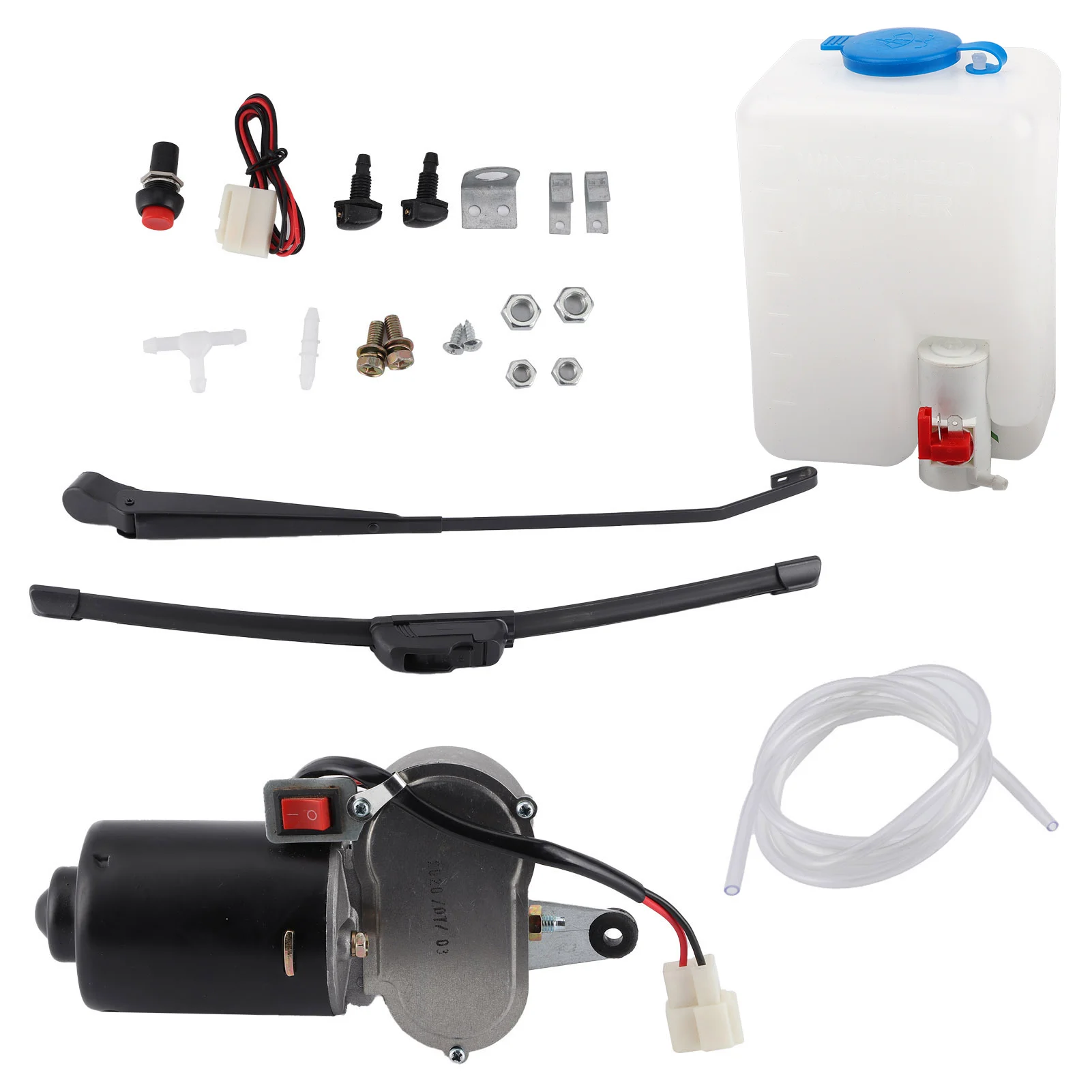 Kit de limpiaparabrisas eléctrico para UTV con motor, brazo y manguera - imagen 2
