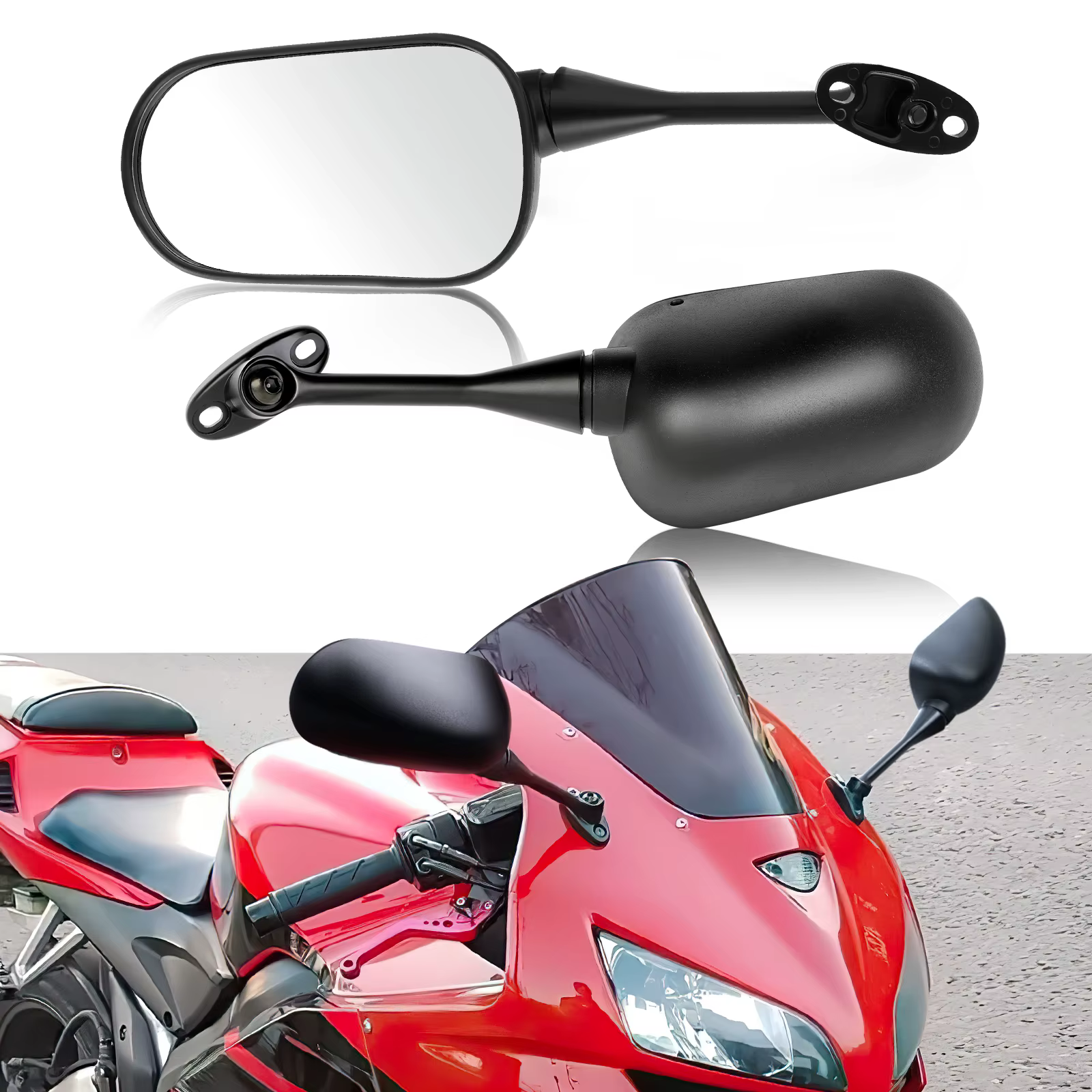 Espejos retrovisores negros Honda CBR 600RR y 1000RR