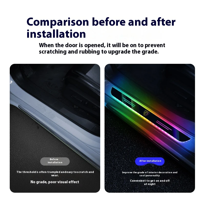 Luz LED de umbral inalámbrica para Peugeot 106, 206 y 308 - imagen 3