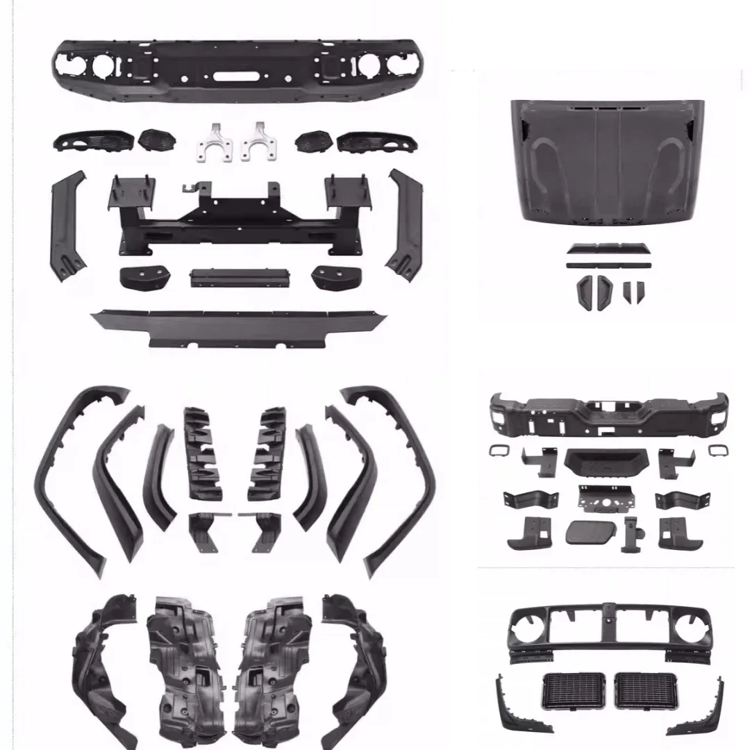 Máscara de parrilla para parachoques delantero y trasero, capó de motor, falda lateral tipo ceja, conjunto de marco de lámpara antiniebla para tanque 300, accesorios para automóviles