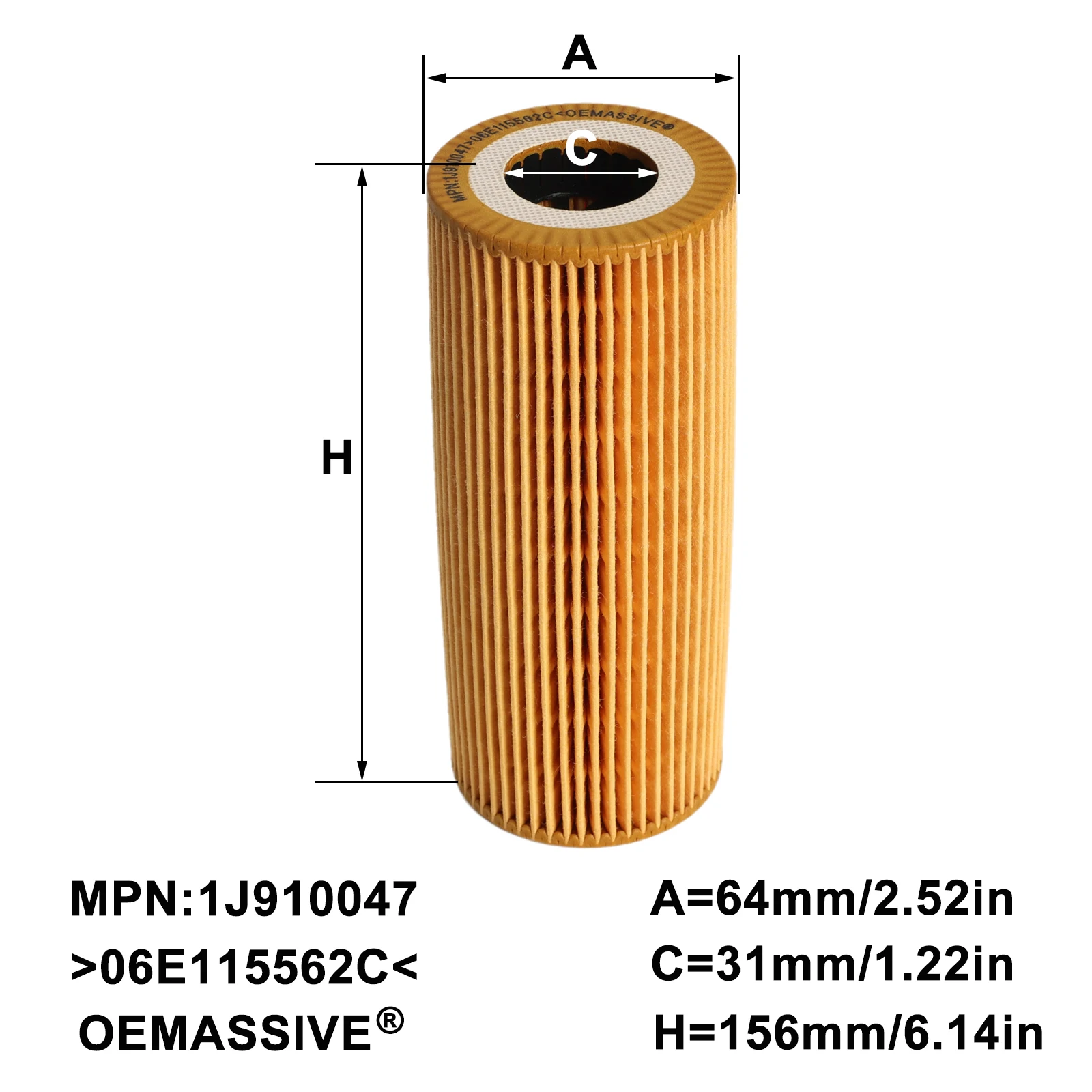 Filtro de aceite 06E115562C para Audi A4 A6 Q5 Q7 3.2 FSI - imagen 4