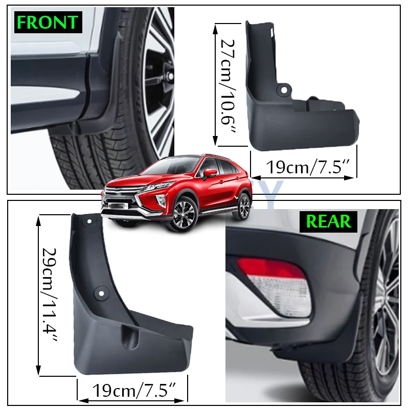 Guardabarros Mitsubishi Eclipse Cross salpicaderas delanteras-traseras - imagen 4