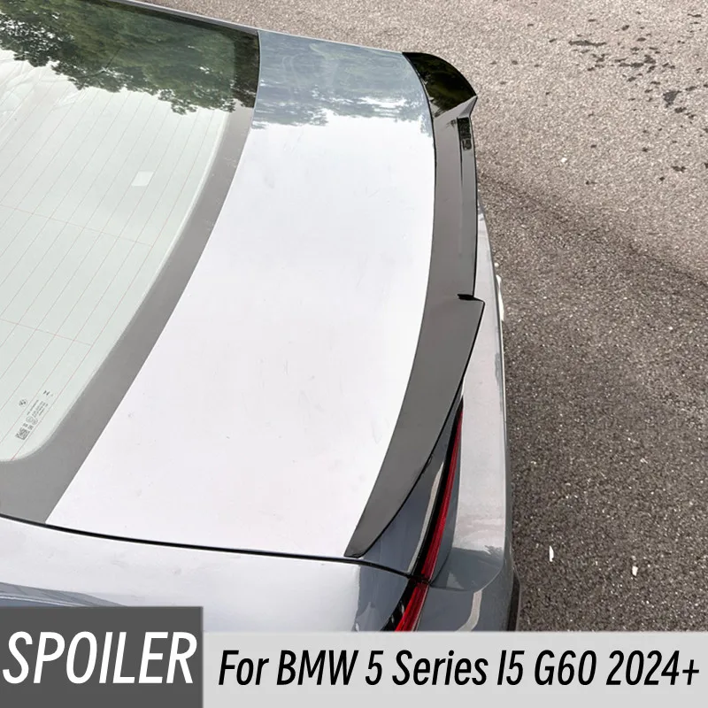 Para 2024 + BMW 5 Series I5 G60 525i 530i M4 estilo carbono negro brillante tapa del maletero alerón del coche alas Tuning accesorios parte