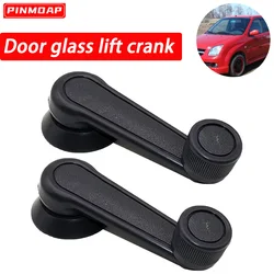 Manivela elevación ventana negra ABS para interior de coche