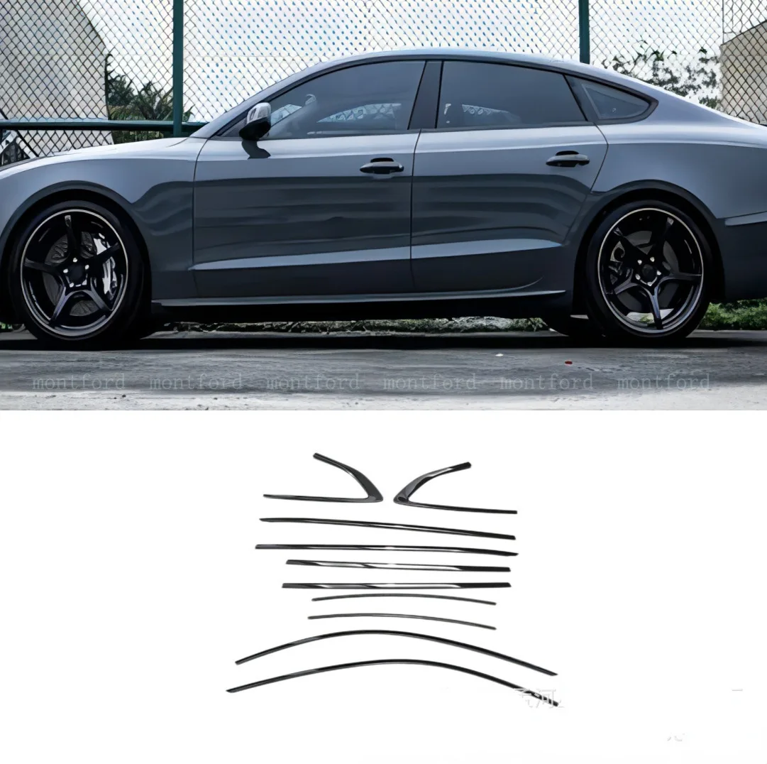 Molduras de ventana y pilares ABS negro Audi A5 S5 S-Line 2017-2023 - imagen 4