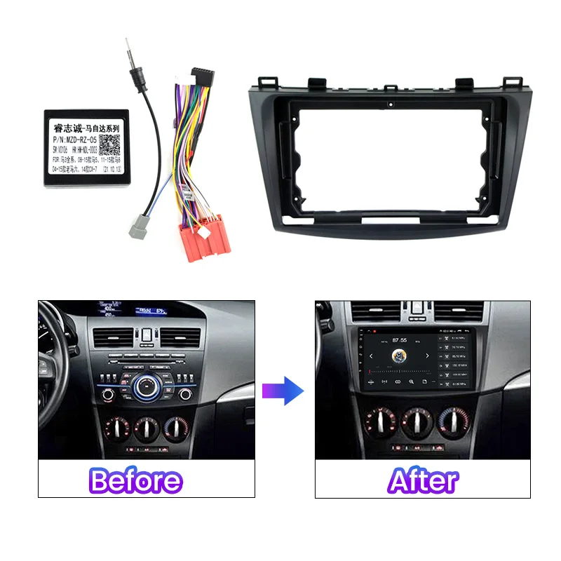 Marco radio 9" Mazda 3 2010-2012 con Canbus integrado - imagen 2
