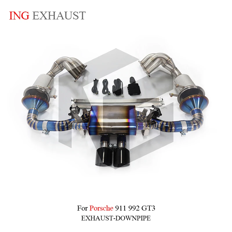 Colector escape titanio ING con silenciador para Porsche 911 992 GT3 - imagen 4