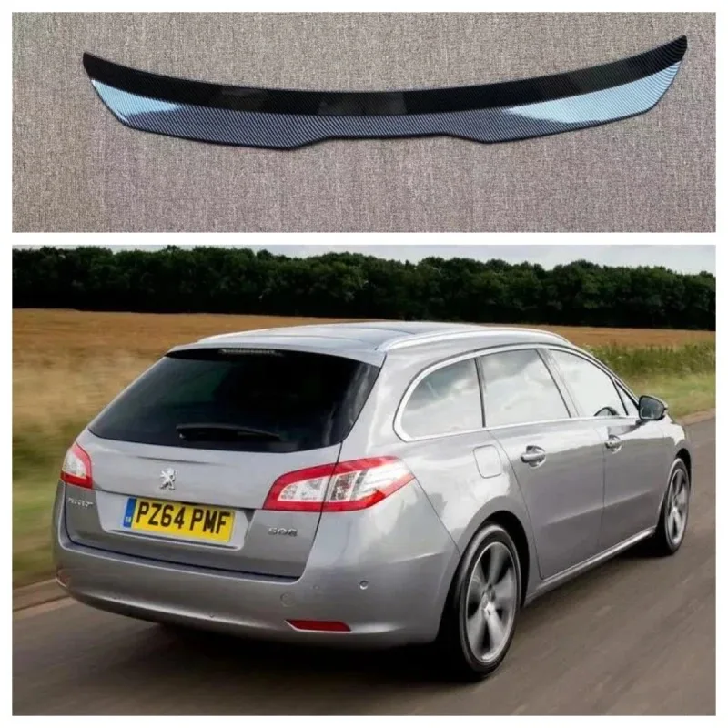 Alerón de techo trasero negro brillante para Peugeot 508 SW RXH