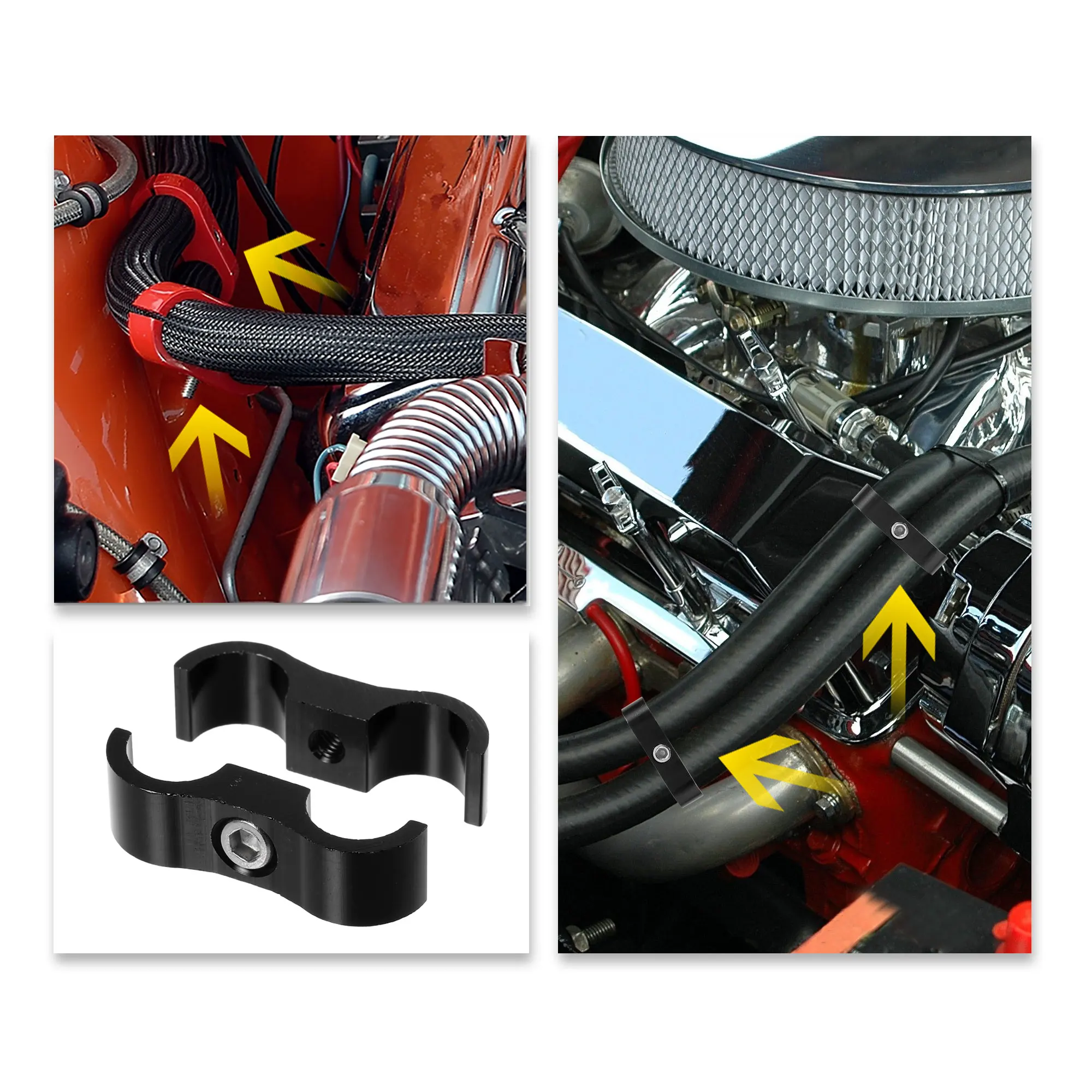 Autohaux Abrazadera separadora de líneas de combustible AN6-AN10 - imagen 3