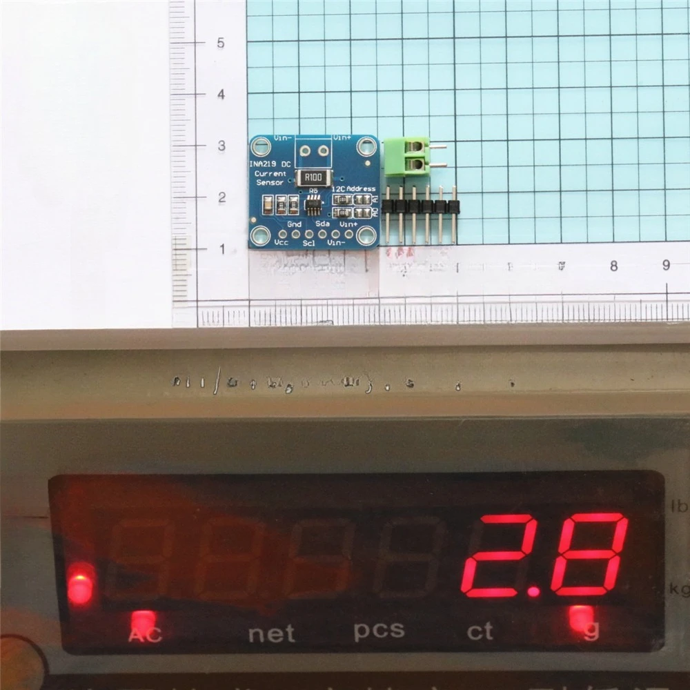 MCU-219 INA219 Módulo sensor de corriente bidireccional I2C - imagen 2