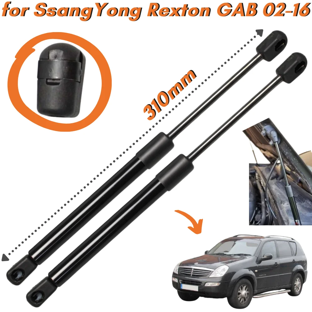 Puntales de capó GAB para SsangYong Rexton (2002-2016)