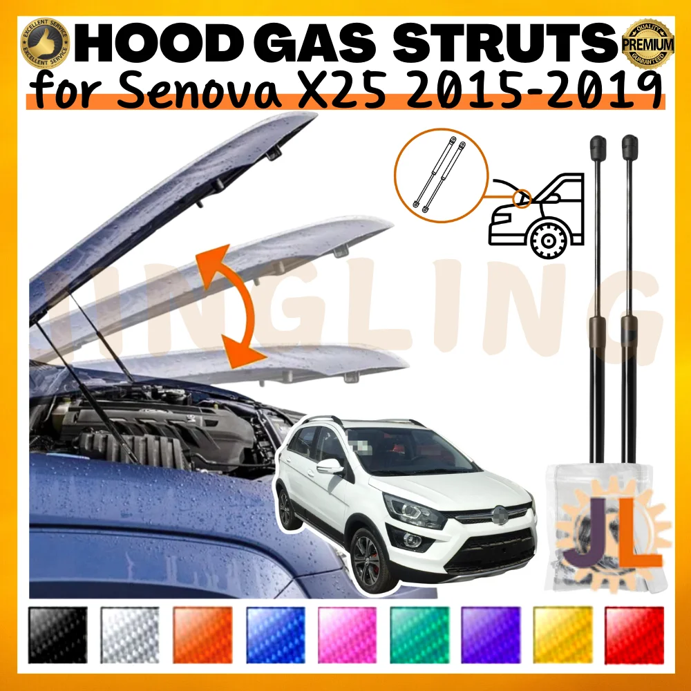 Puntales de capó a gas BAIC Senova X25 2015-2019