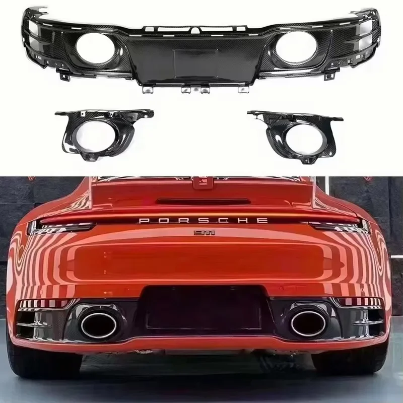Difusor trasero de fibra de carbono para Porsche 911 992 - imagen 3