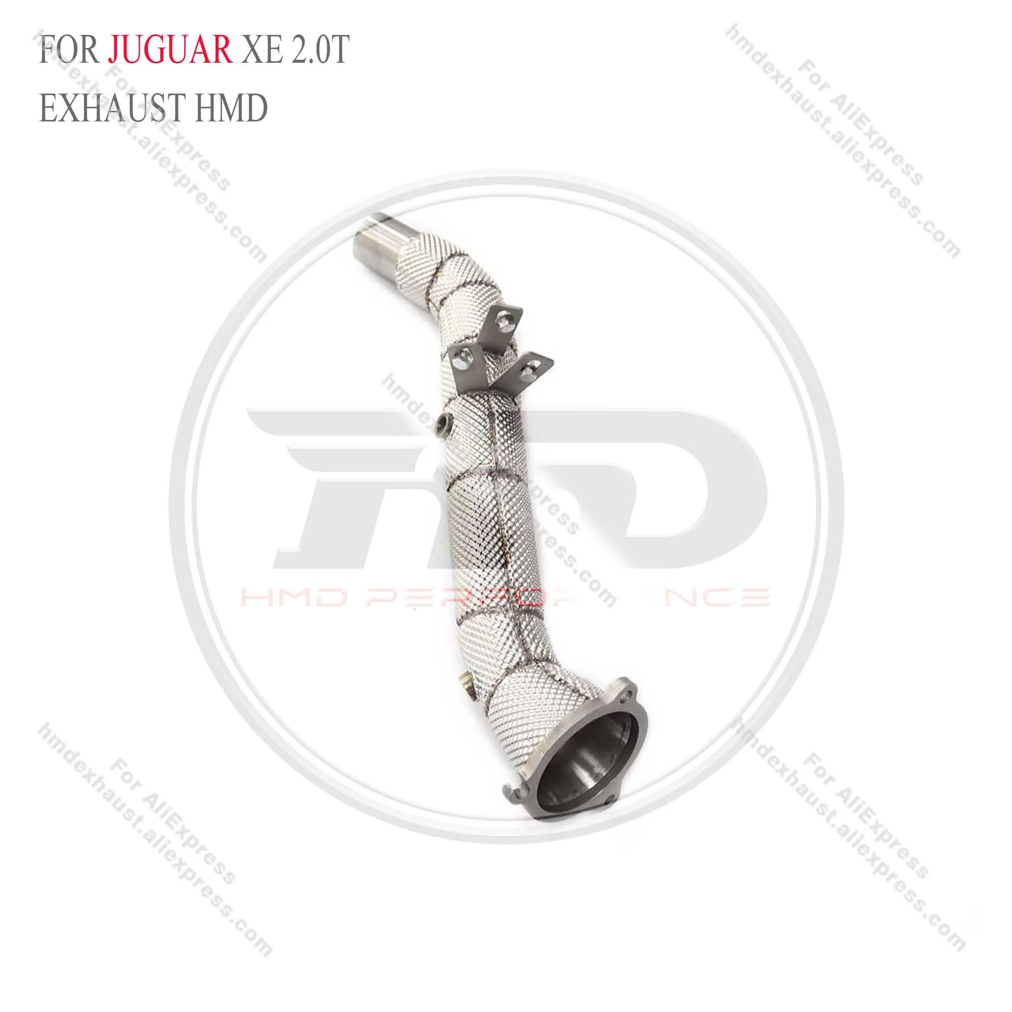 Tubo de bajada HMD Jaguar XE 2.0T – alto flujo con protector térmico