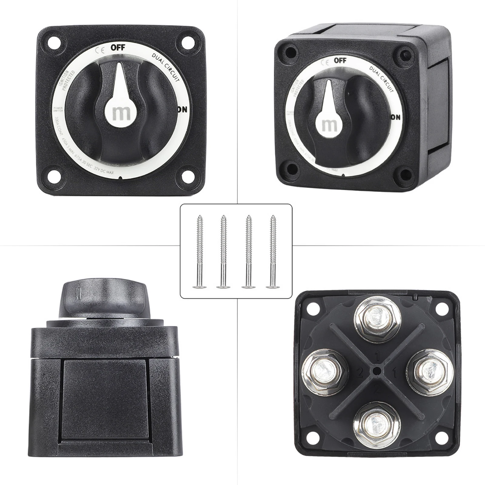 Desconectador de batería con selector 300 A para coche y camper - imagen 2