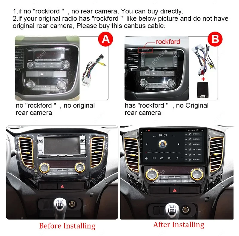 Vista de la pantalla multimedia para Mitsubishi L200