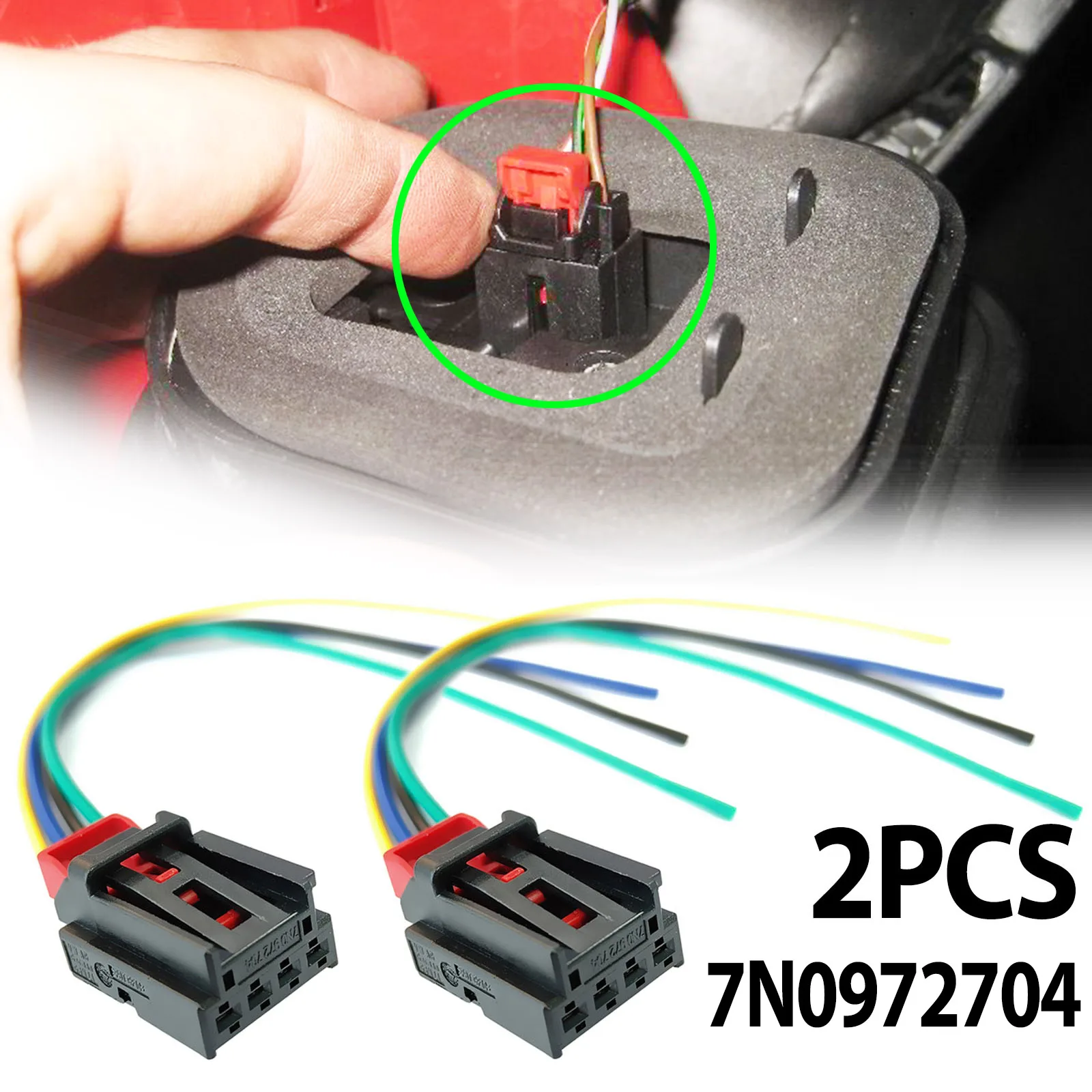 2x para VW Audi Skoda Seat 7N0972704 para GOLF Sportsvan 7 Tiguan 5N Sharan luz trasera lámpara 4PIN conector enchufe arnés telar
