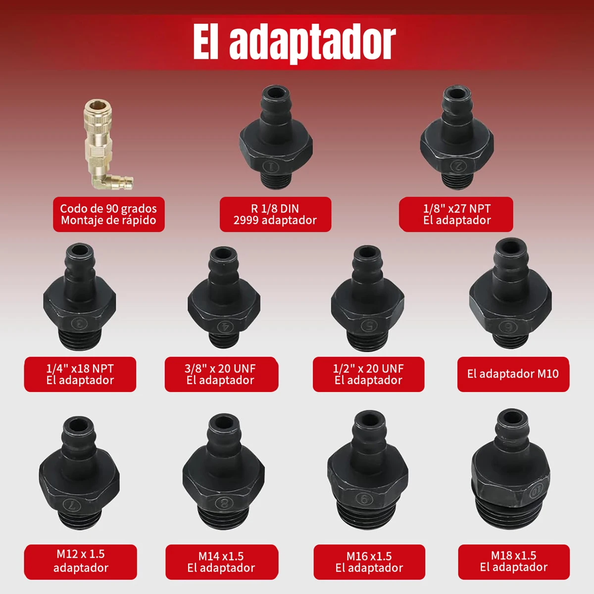 Kit manómetro presión aceite motor - 12 piezas - imagen 4