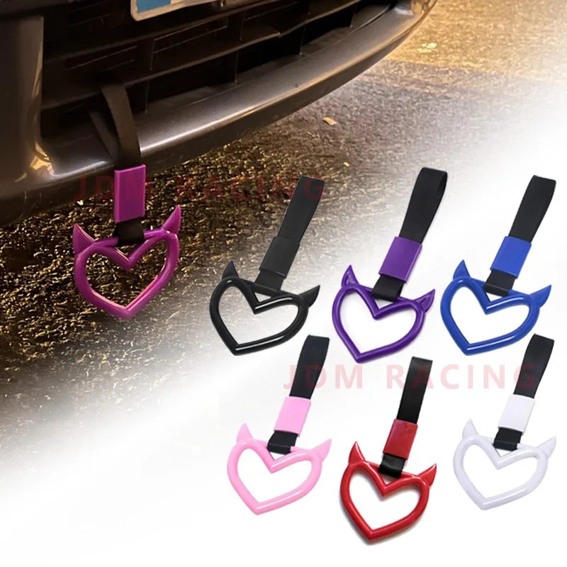 Correa de agarre para coche JDM con anilla de corazón