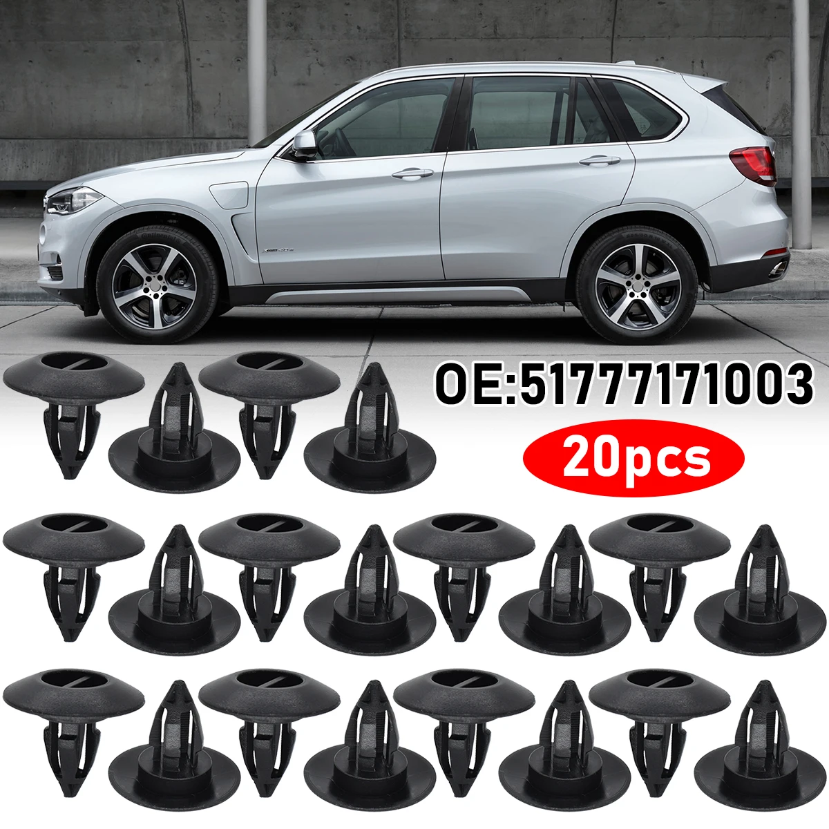 51777171003 Clip de moldura lateral para BMW X3, X5, X6 y MINI