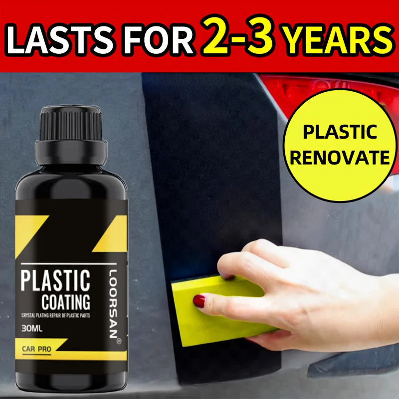 Restaurador de plástico para automóvil: revestimiento transparente para exteriores e interiores, reparación de decoloración y oxidación, mejora el brillo, adecuado - imagen 2