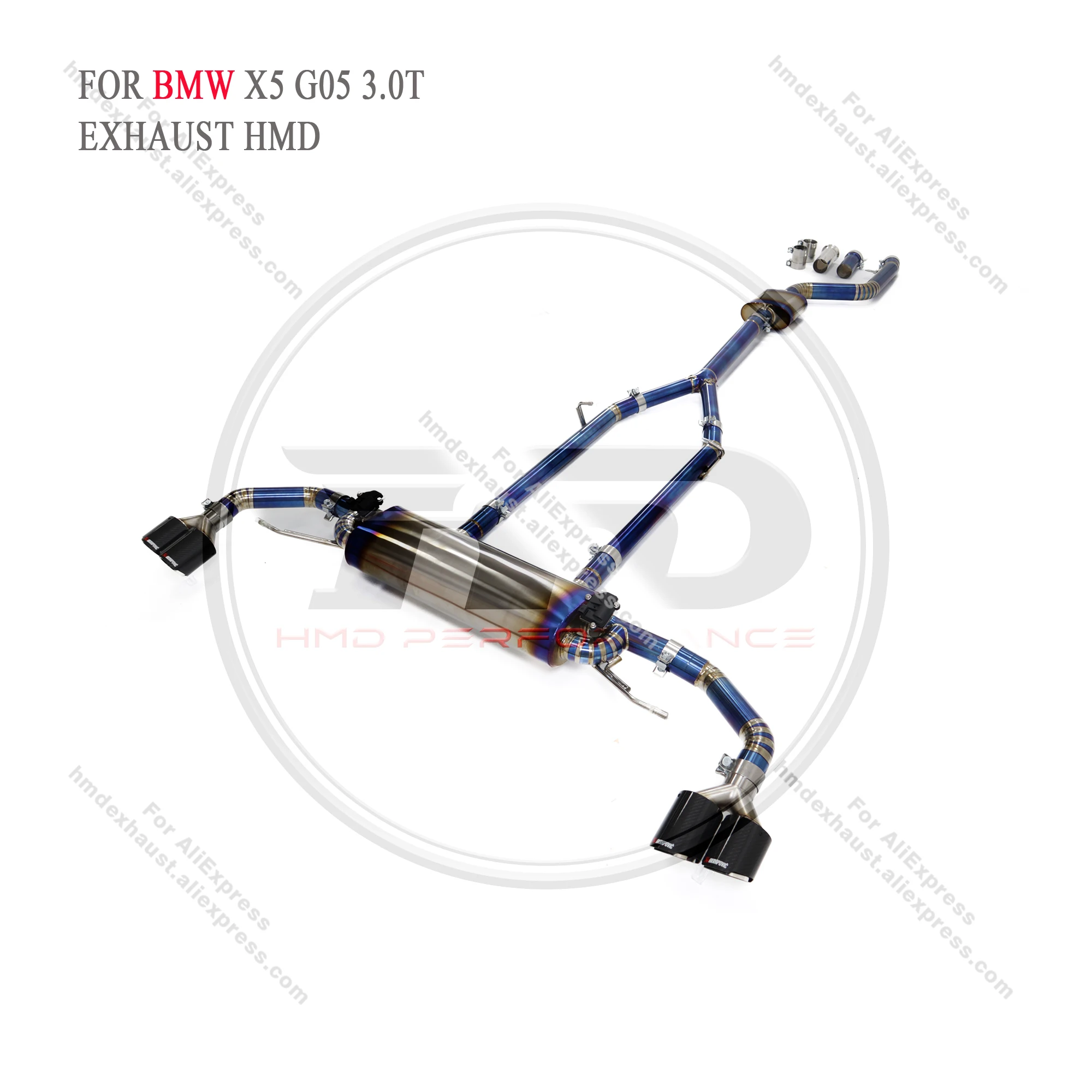 Catback titanio con válvulas BMW X5 G05 X6 G06 escape deportivo - imagen 2