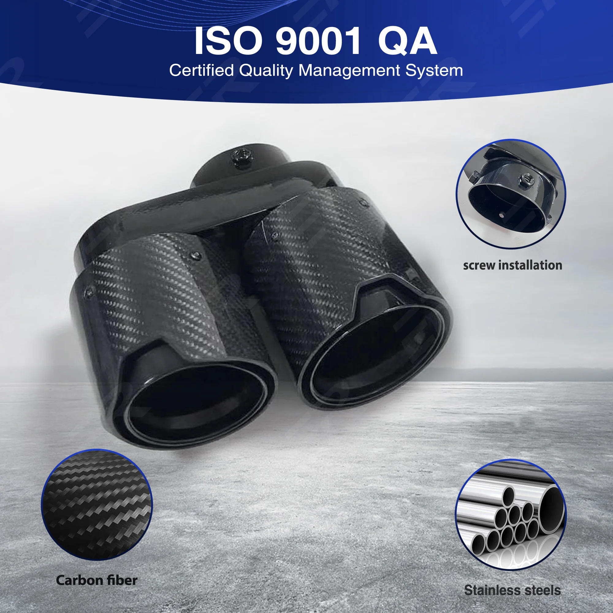 Terminal de escape ER negro de acero inoxidable 304 para BMW - imagen 3