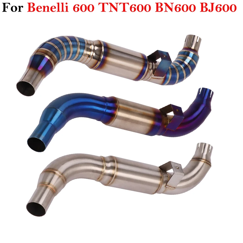 Escape slip-on de titanio con tubo intermedio para Benelli 600