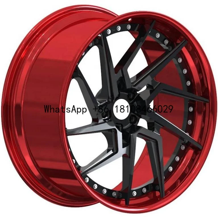 Llanta forjada 2 piezas roja cóncava 20 pulgadas Land Rover Lexus
