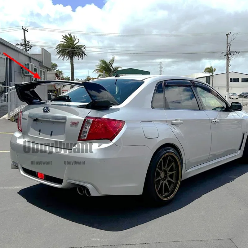 Para 2007-2016 Subaru Impreza WRX STI estilo ABS tapa de maletero trasero alerón de coche accesorios de ala de labio de cola de pato - imagen 5