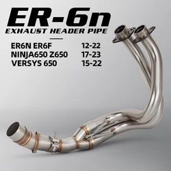 Colector escape inoxidable Kawasaki ER6N Ninja 650 Z650 Versys 650