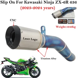 Silenciador de escape de titanio para Kawasaki ZX-6R 2023-2024