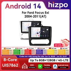 Autorradio Android 2DIN Hizpo con GPS y CarPlay para Ford Focus MK2