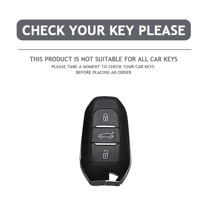 Funda TPU para llave de coche Peugeot Citroën DS — vista frontal
