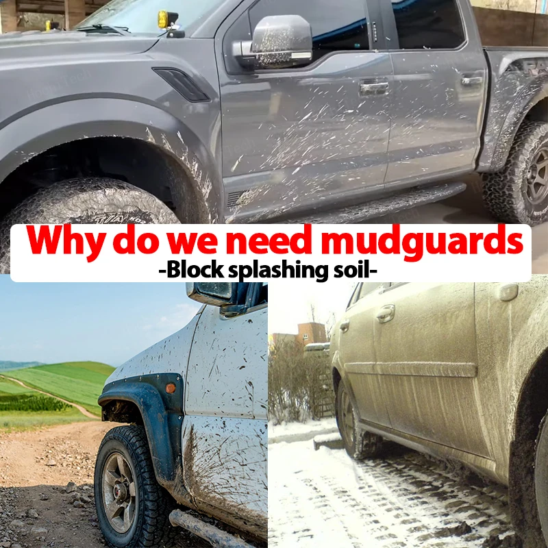 Vista frontal y trasera guardabarros BYD