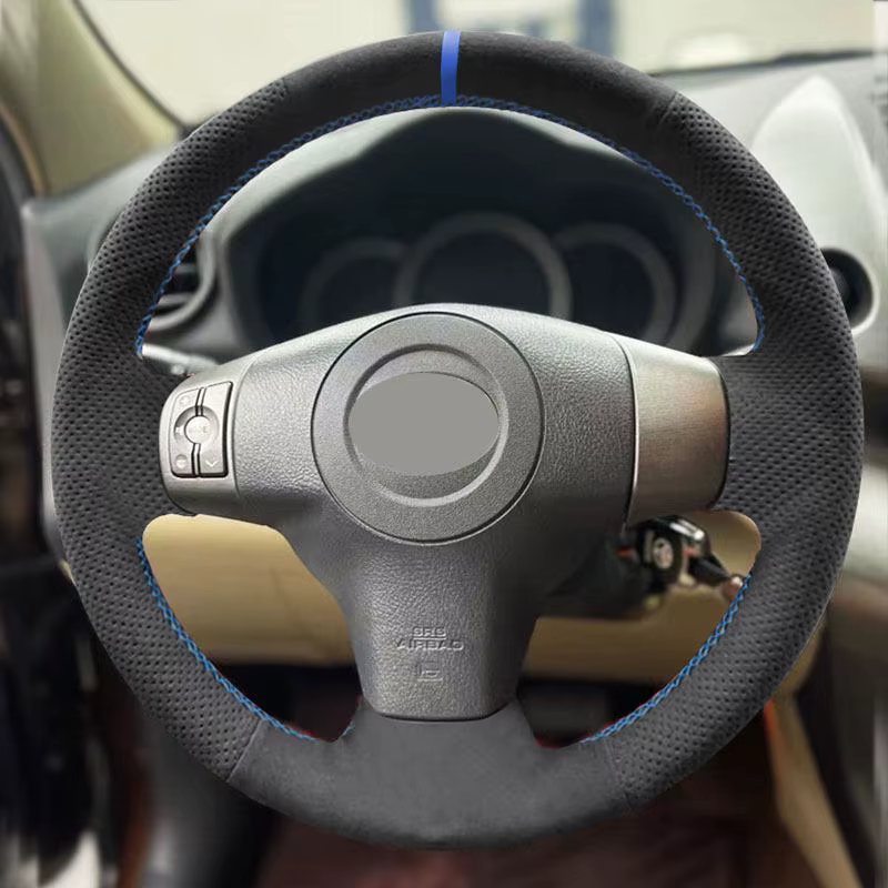 Funda de volante de ante trenzada para Toyota Yaris y RAV4