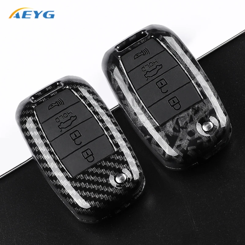 Funda llave ABS fibra de carbono para Kia Rio, Ceed y Sportage - imagen 4
