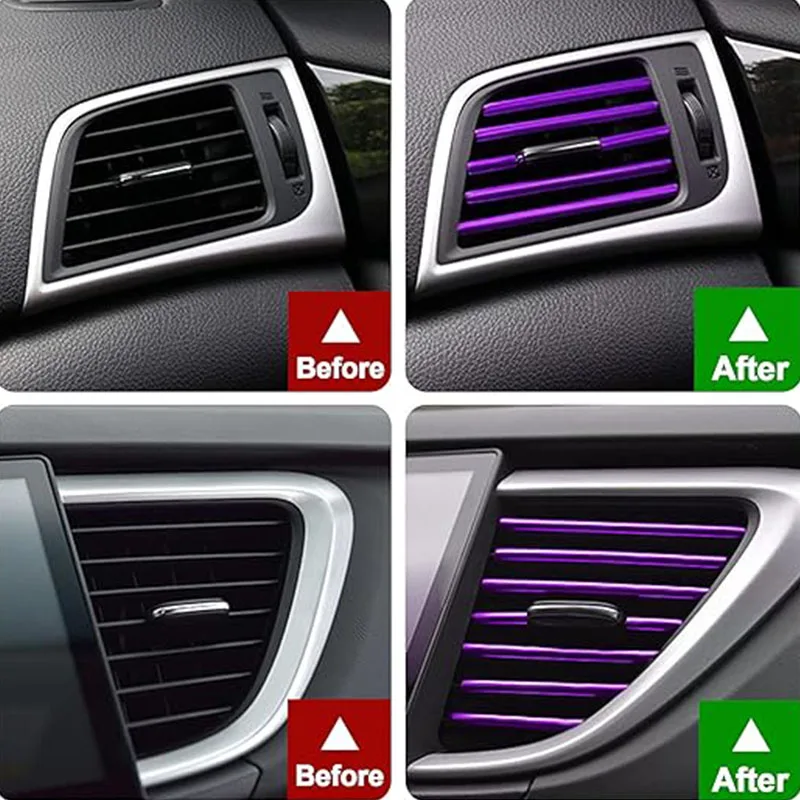 Moldura cromada en U para salidas de aire acondicionado del coche - imagen 4