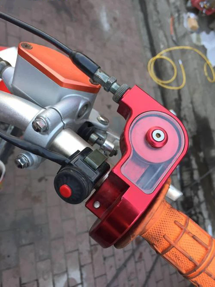 Empuñadura de acelerador anodizada para dirt bike
