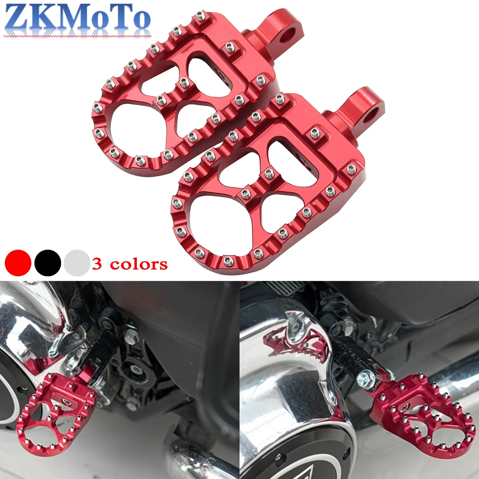 Estribos giratorios CNC para Harley Dyna Fat Bob Softail Sportster