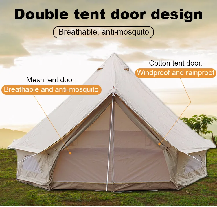 Yurta mongol glamping lona Oxford resistente 4-6m - imagen 5