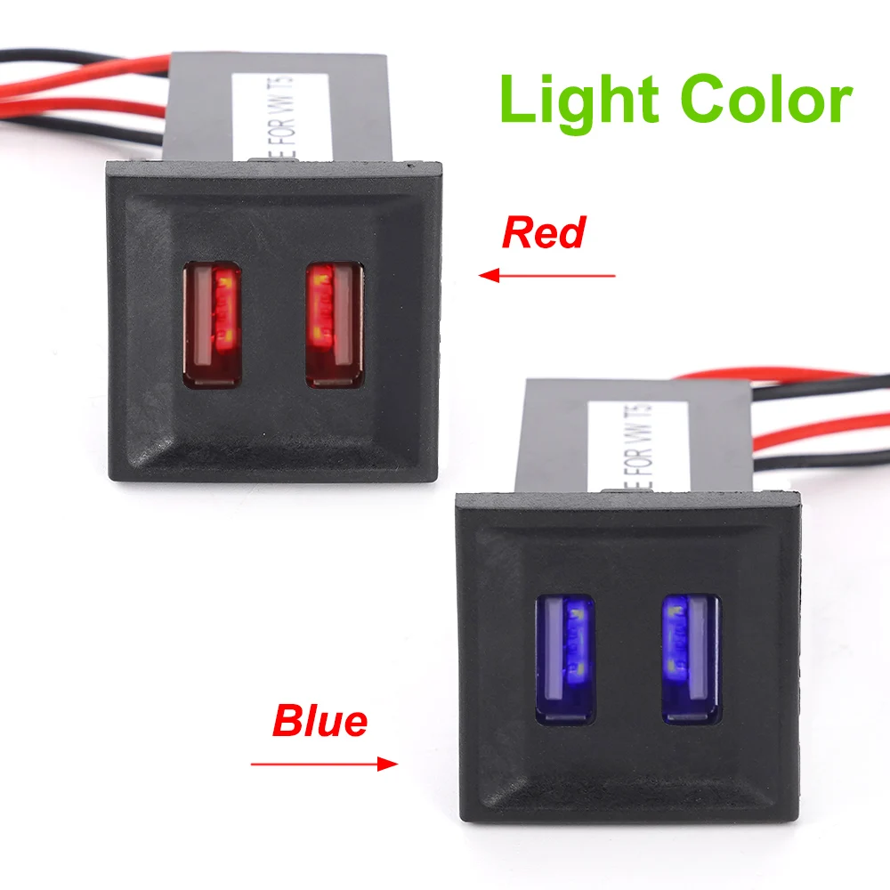 Cargador USB 12V doble para VW T5 Transporter 2003-2009 - imagen 5