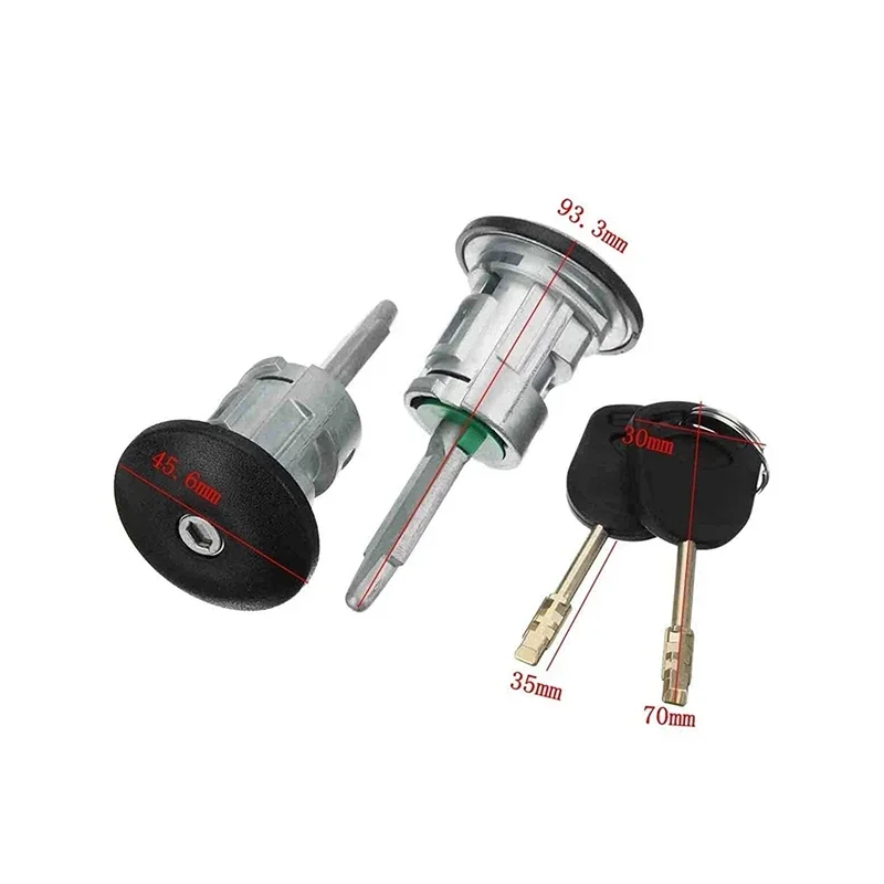 Barriles de cerradura de puerta delantera izquierda y derecha de coche para Ford Transit MK6 MK7 2000-2016 060638   YC15-V220K51AA 4060639   YC15-V22 - imagen 2