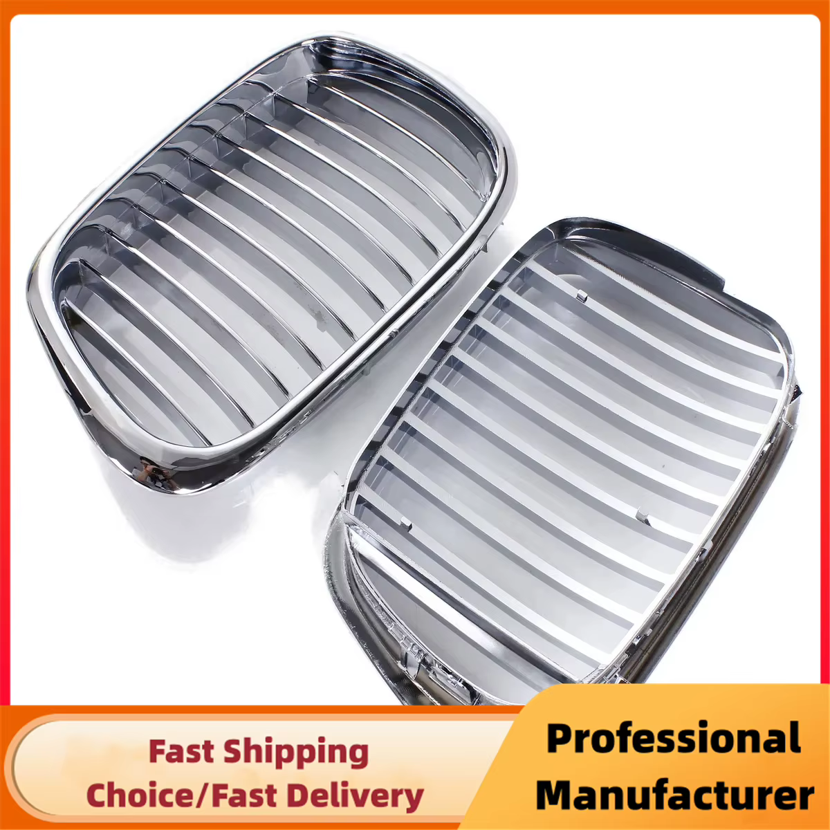 Parrilla doble riñón negra y cromada – BMW Serie 5 E39 - imagen 3