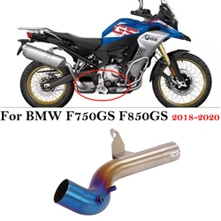 Slip On para BMW F750GS F850GS F 850 GS 2018 2019 2020 Escape de motocicleta tubo de enlace medio de acero inoxidable Mufller